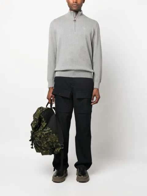 Barbour embroidered-logo high-neck jumper
