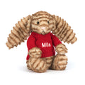 Bashful Luxe Bunny Juniper with Personalized Red Jumper