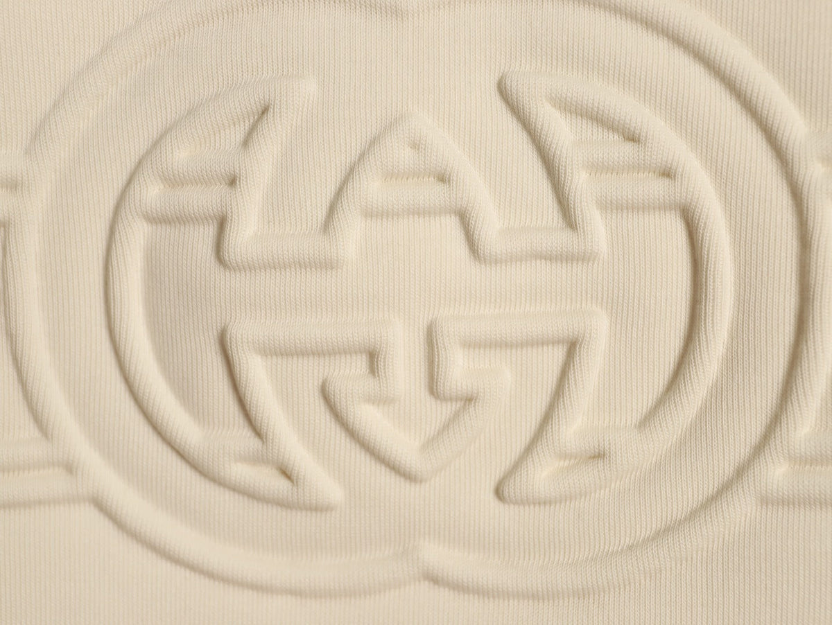 Gucci Interlocking G and Lettering Crewneck Sweatshirt - Cream